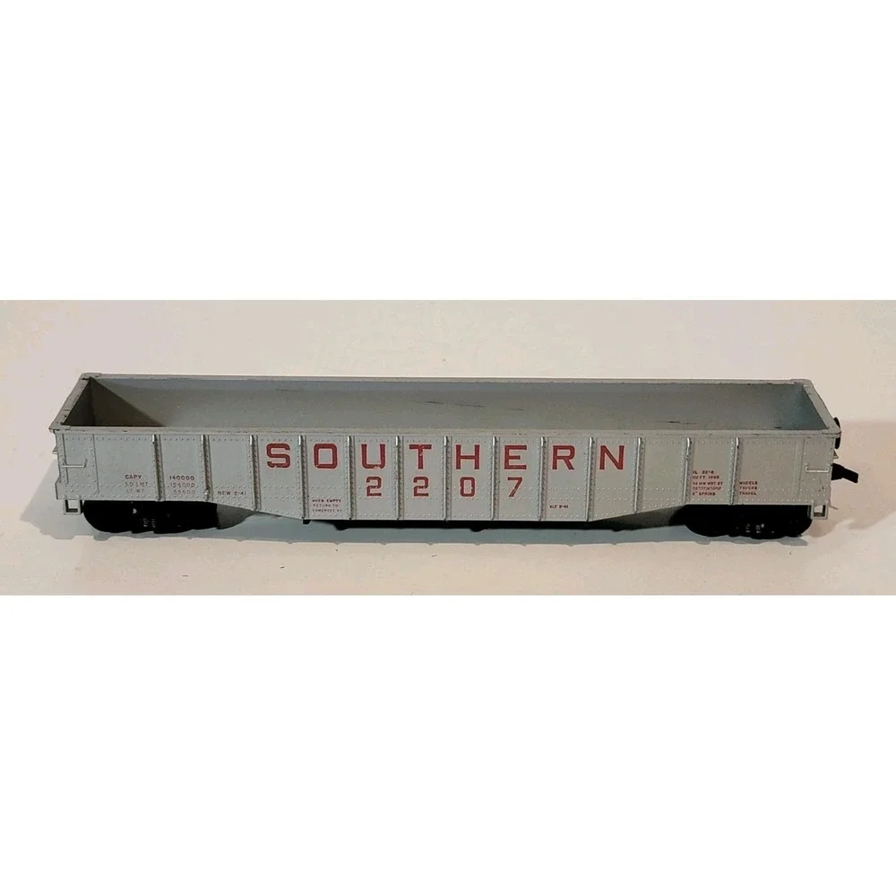 Vintage Ho Scale Southern Gondola Freight Car #2207‎ Silver Model Train Car